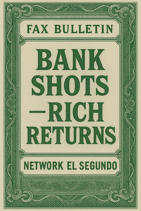 BANK SHOTS - RICH RETURNS FAX BULLETIN poster